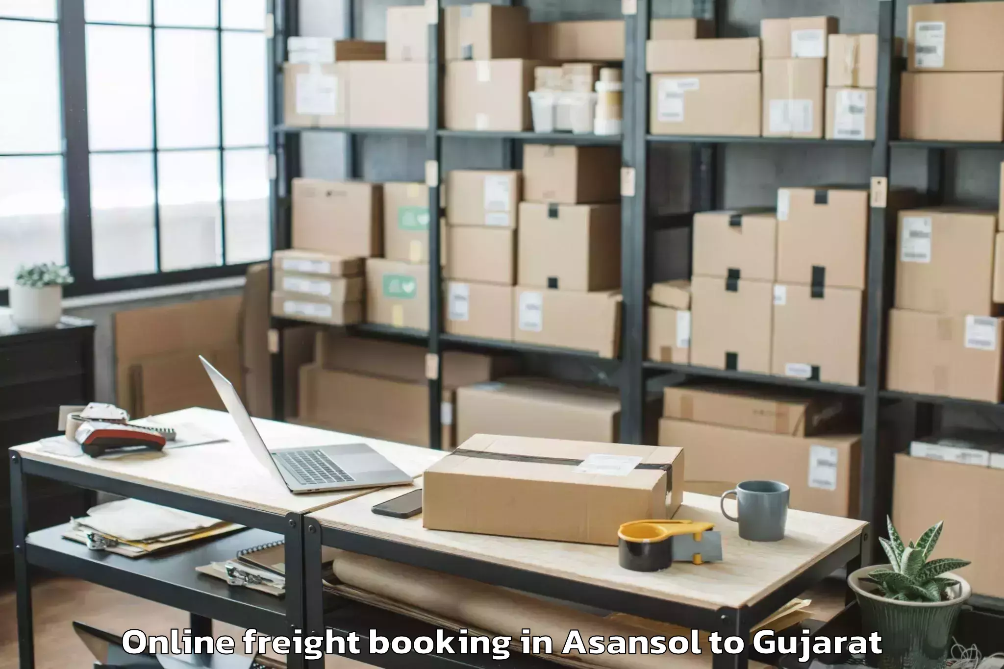 Top Asansol to Vanthali Online Freight Booking Available